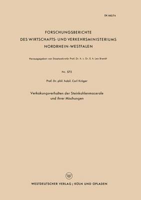 bokomslag Verkokungsverhalten der Steinkohlenmacerale und ihrer Mischungen