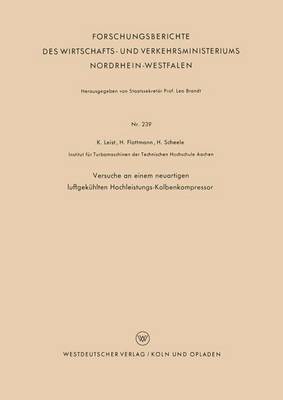 bokomslag Versuche an einem neuartigen luftgekühlten Hochleistungs-Kolbenkompressor
