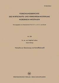 bokomslag Versuche zur Gewinnung von Kartoffeleiweiß