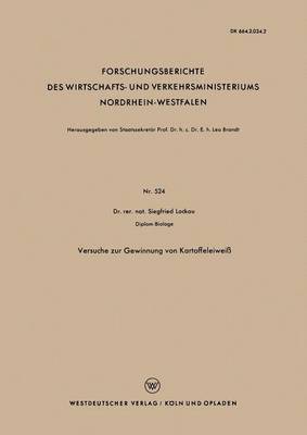 Versuche zur Gewinnung von Kartoffeleiweiß 1