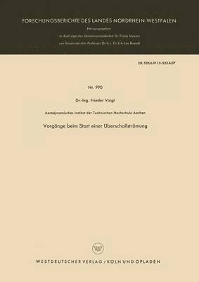 Vorgänge beim Start einer Überschallströmung