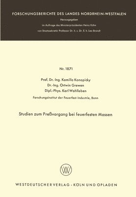 Studien zum Preßvorgang bei feuerfesten Massen