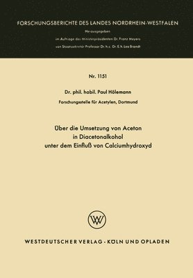 Über die Umsetzung von Aceton in Diacetonalkohol unter dem Einfluß von Calciumhydroxyd