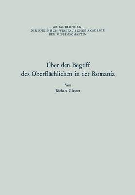 bokomslag ber den Begriff des Oberflchlichen in der Romania