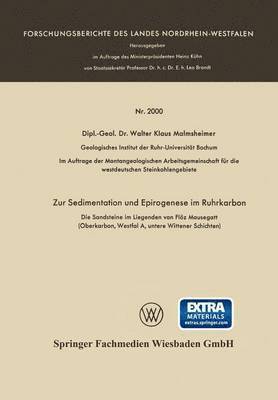 bokomslag Zur Sedimentation und Epirogenese im Ruhrkarbon