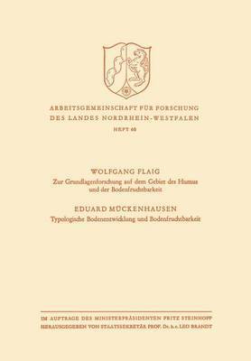 bokomslag Zur Grundlagenforschung auf dem Gebiet des Humus und der Bodenfruchtbarkeit. Typologische Bodenentwicklung und Bodenfruchtbarkeit