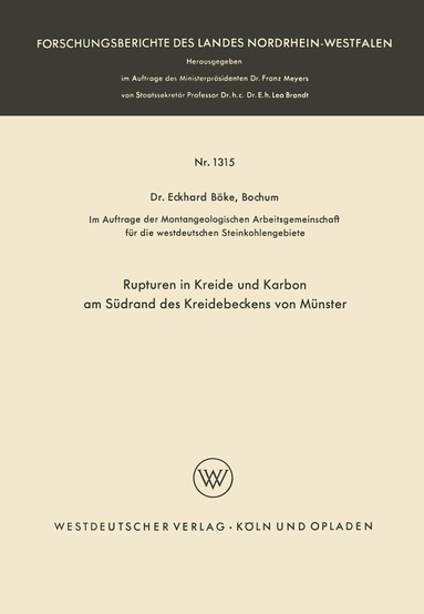 Eckhard Böke - Rupturen in Kreide und Karbon am Südrand des Kreidebeckens von Münster, Häftad