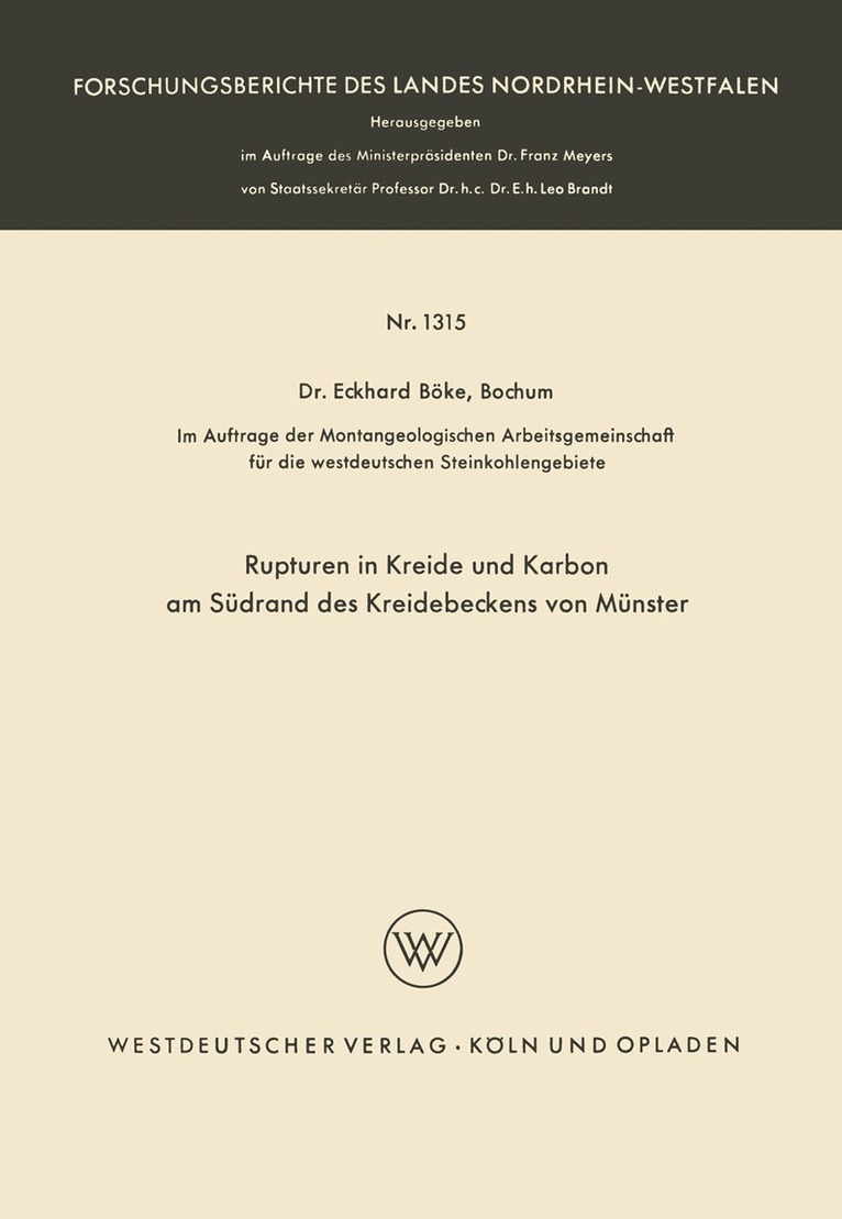 Eckhard Böke - Rupturen in Kreide und Karbon am Südrand des Kreidebeckens von Münster, Häftad