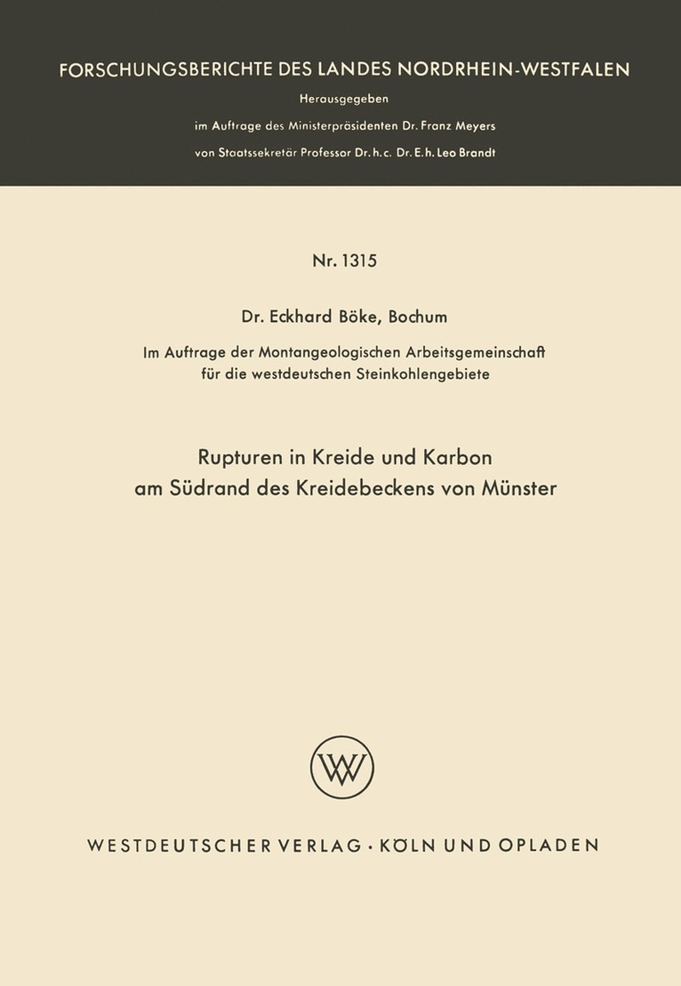 Rupturen in Kreide und Karbon am Sdrand des Kreidebeckens von Mnster 1