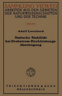 bokomslag Statische Stabilitt bei Drehstrom-Hochleistungsbertragung