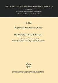 bokomslag Das Weltbild Teilhard de Chardins