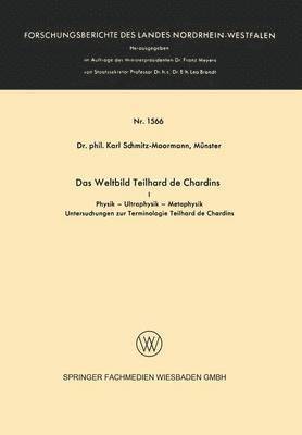 Das Weltbild Teilhard de Chardins 1