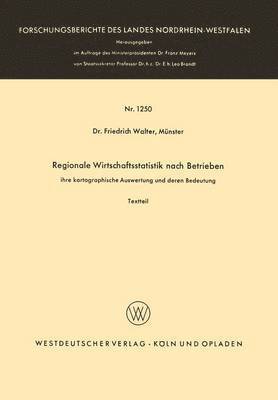 bokomslag Regionale Wirtschaftsstatistik nach Betrieben