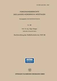 bokomslag Die Entwicklung des Weltluftverkehrs bis 1957/58