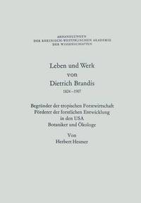 bokomslag Leben und Werk von Dietrich Brandis 18241907