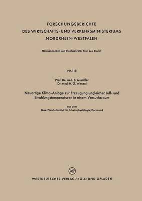 bokomslag Neuartige Klima-Anlage zur Erzeugung ungleicher Luft- und Strahlungstemperaturen in einem Versuchsraum