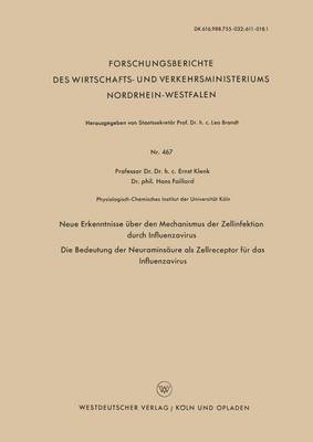 Neue Erkenntnisse uber den Mechanismus der Zellinfektion durch Influenzavirus. Die Bedeutung der Neuraminsaure als Zellreceptor fur das Influenzavirus 1