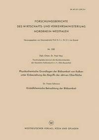 bokomslag Physikochemische Grundlagen der Bildsamkeit von Kalken unter Einbeziehung des Begriffs der aktiven Oberflache