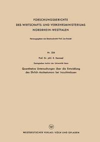 bokomslag Quantitative Untersuchungen uber die Entwicklung des Ehrlich-Ascitestumors bei Inzuchtmausen