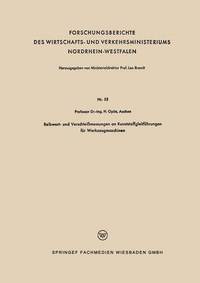 bokomslag Reibwert- und Verschleißmessungen an Kunststoffgleitführungen für Werkzeugmaschinen