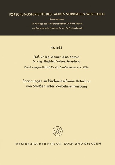 bokomslag Spannungen im bindemittelfreien Unterbau von Straßen unter Verkehrseinwirkung