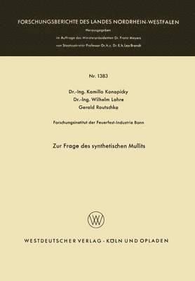 bokomslag Zur Frage des synthetischen Mullits