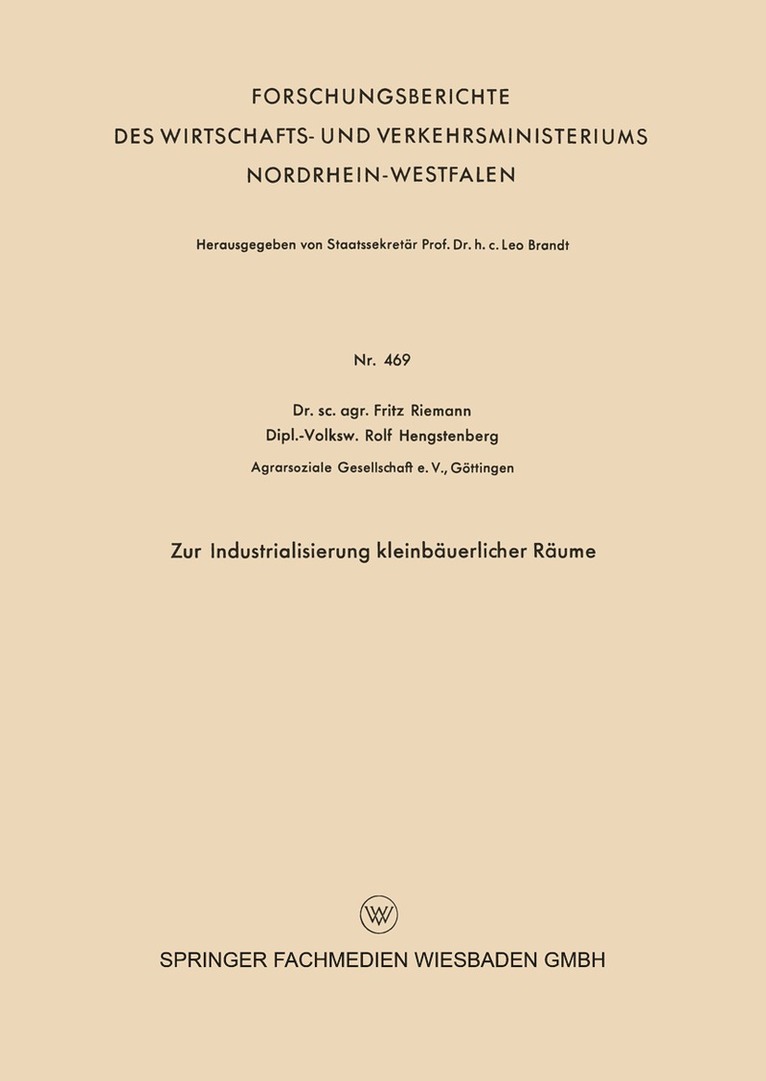 Zur Industrialisierung kleinbuerlicher Rume 1