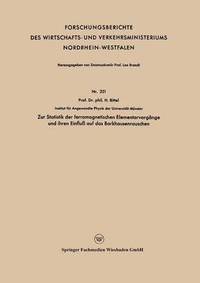 bokomslag Zur Statistik der ferromagnetischen Elementarvorgange und ihren Einfluss auf das Barkhausenrauschen