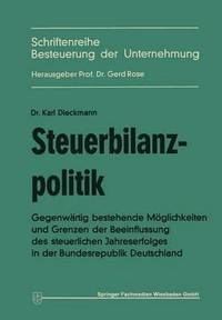 bokomslag Steuerbilanzpolitik