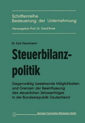 bokomslag Steuerbilanzpolitik