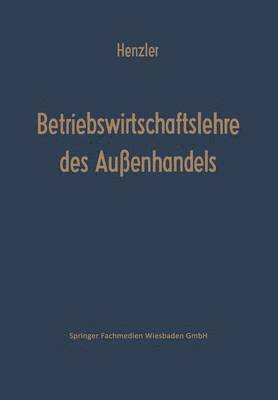 bokomslag Betriebswirtschaftslehre des Außenhandels