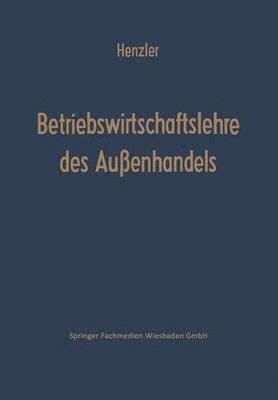 bokomslag Betriebswirtschaftslehre des Auenhandels