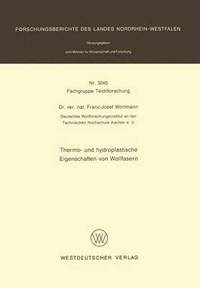 bokomslag Thermo- und hydroplastische Eigenschaften von Wollfasern