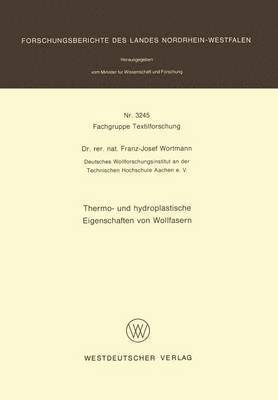 bokomslag Thermo- und hydroplastische Eigenschaften von Wollfasern