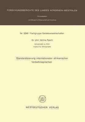 bokomslag Standardisierung internationaler afrikanischer Verkehrssprachen