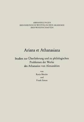 bokomslag Ariana et Athanasiana