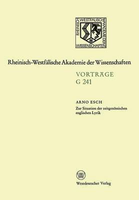 bokomslag Zur Situation der zeitgenössischen englischen Lyrik