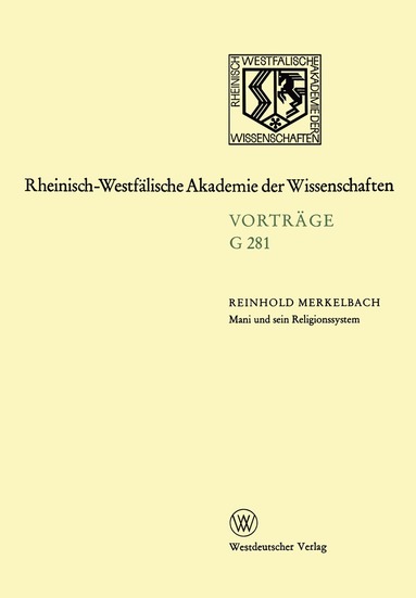 Reinhold Merkelbach - Mani und sein Religionssystem, Häftad