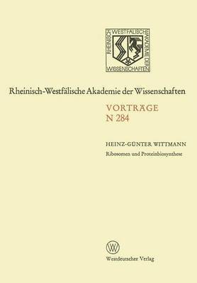 bokomslag Ribosomen Und Proteinbiosynthese: 256. Sitzung Am 7. Dezember 1977 in Düsseldorf