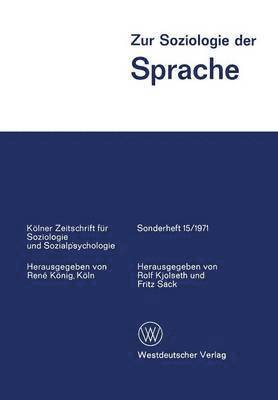 bokomslag Zur Soziologie der Sprache