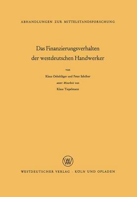 bokomslag Das Finanzierungsverhalten der westdeutschen Handwerker