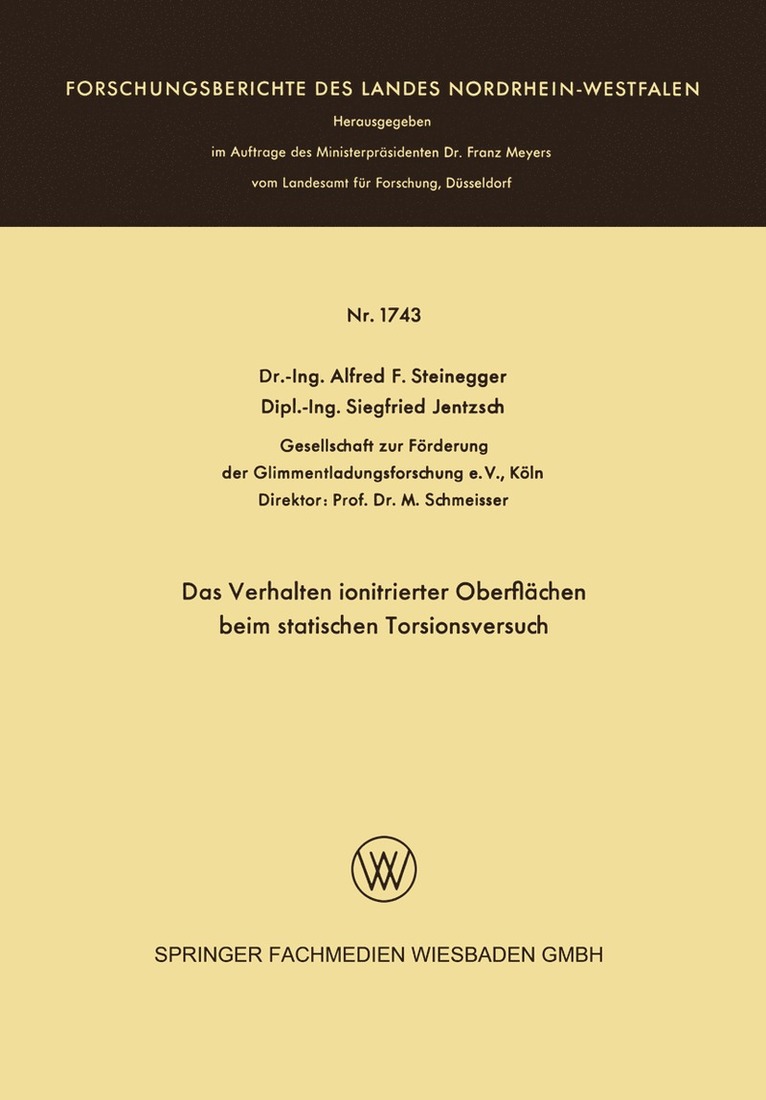 Das Verhalten ionitrierter Oberflchen beim statischen Torsionsversuch 1