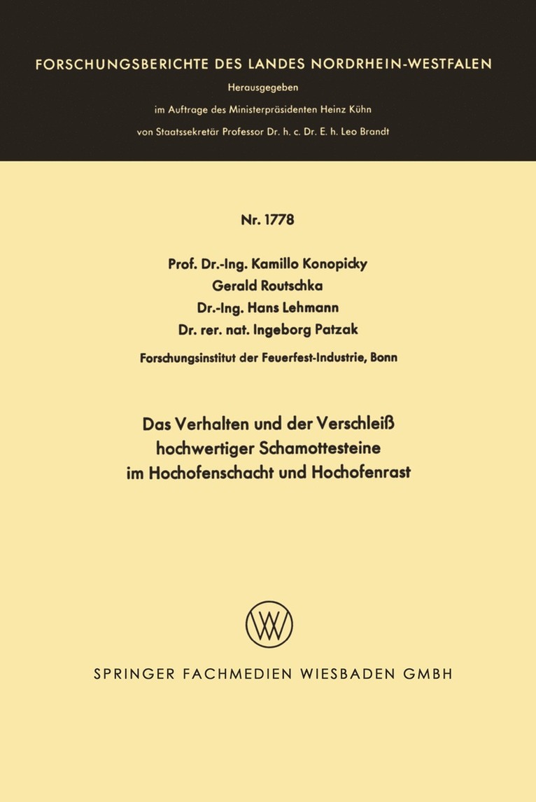 Das Verhalten und der Verschleiß hochwertiger Schamottesteine im Hochofenschacht und Hochofenrast