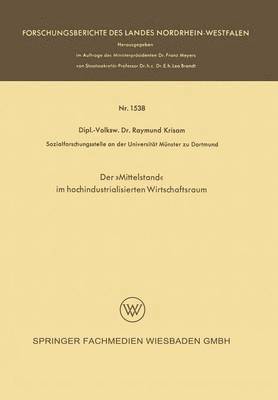 bokomslag Der 'Mittelstand' im hochindustrialisierten Wirtschaftsraum