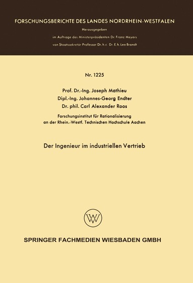 bokomslag Der Ingenieur im industriellen Vertrieb