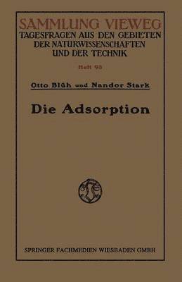 bokomslag Die Adsorption