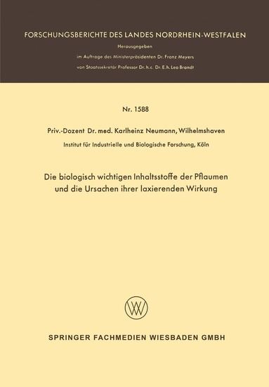 bokomslag Die biologisch wichtigen Inhaltsstoffe der Pflaumen und die Ursachen ihrer laxierenden Wirkung