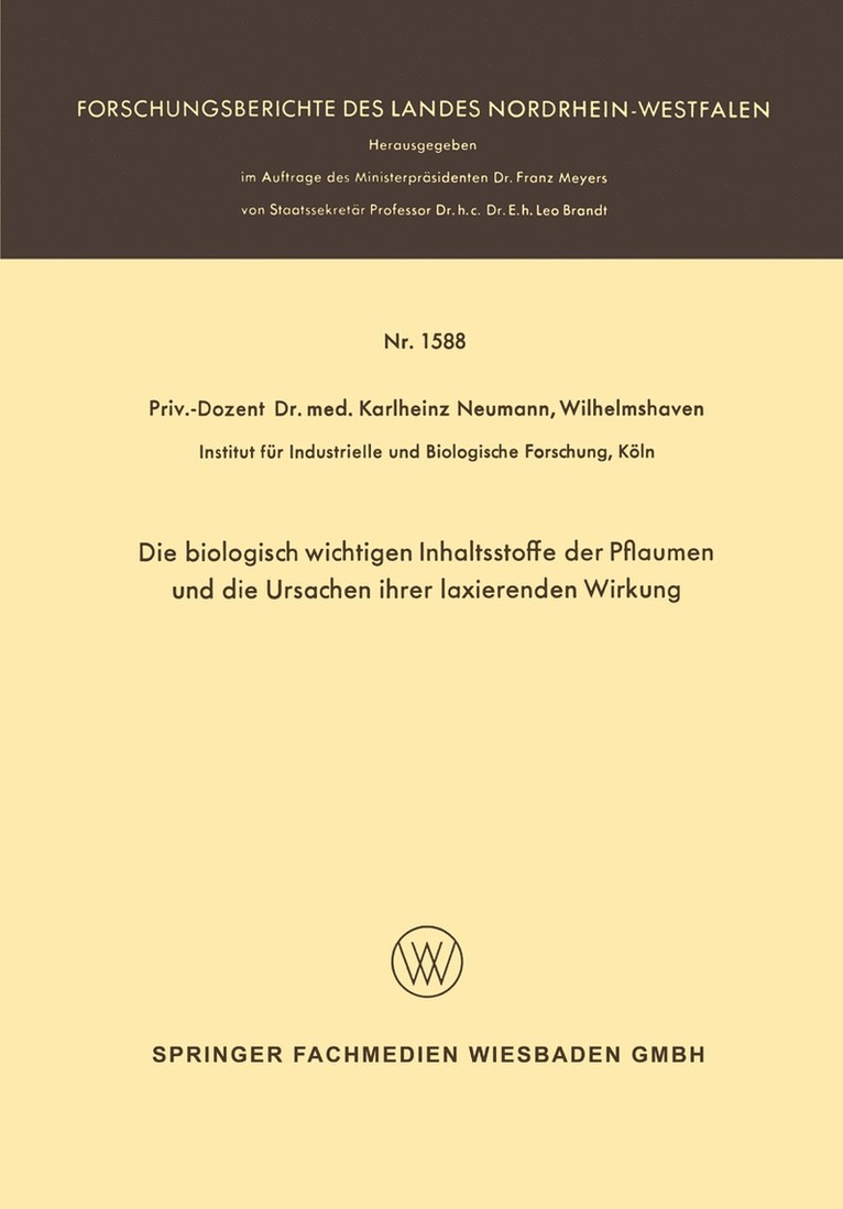 Die biologisch wichtigen Inhaltsstoffe der Pflaumen und die Ursachen ihrer laxierenden Wirkung 1