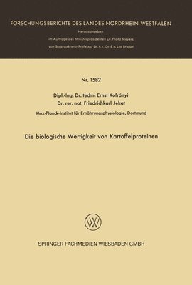 biologische Wertigkeit von Kartoffelproteinen 1