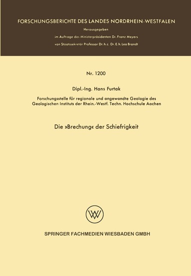 Hans Furtak - Die »Brechung« der Schiefrigkeit, Häftad